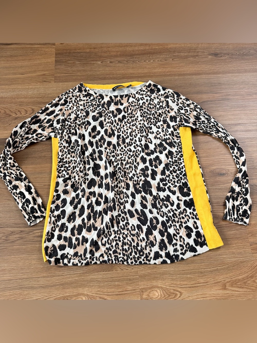 Karen Millen Leopard Print Sweater Medium Knit Quiet Luxury Old Money Classic